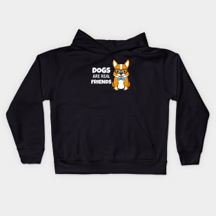 Dogs Are Real Friends Kids Hoodie